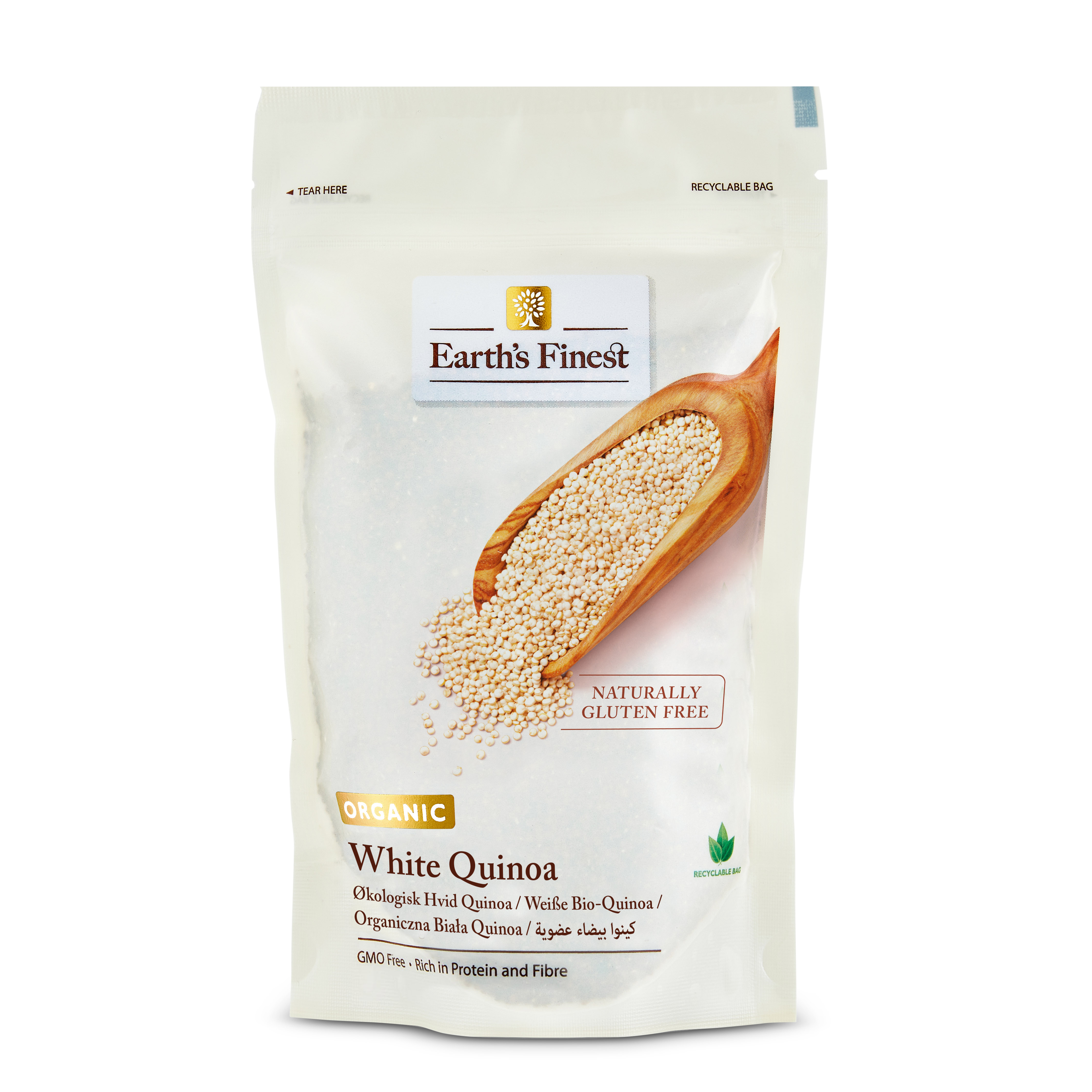 Earth’s Finest Organic White Quinoa, Rich in Protein and Fiber, Non-GMO, Unrefined, Gluten-Free Superfood – 340g