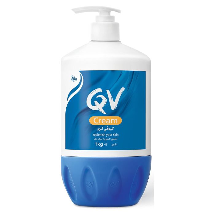 Ego QV Cream Pump Rich Moisturizer for All Skin Types, Hydrating and Protective, 1kg