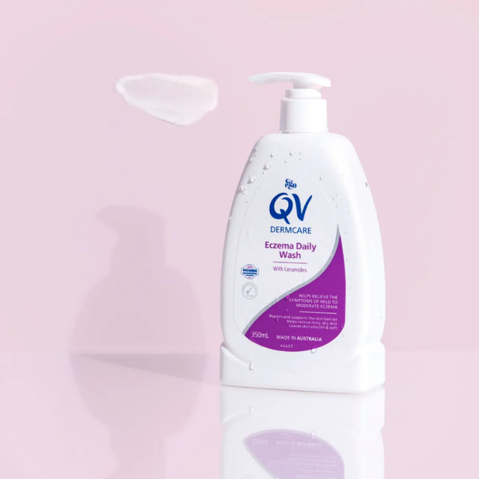 Ego QV Dermcare Daily Wash with Ceramides, Gentle Soap-Free Cleanser for Eczema-Prone Sensitive Skin, 350ml