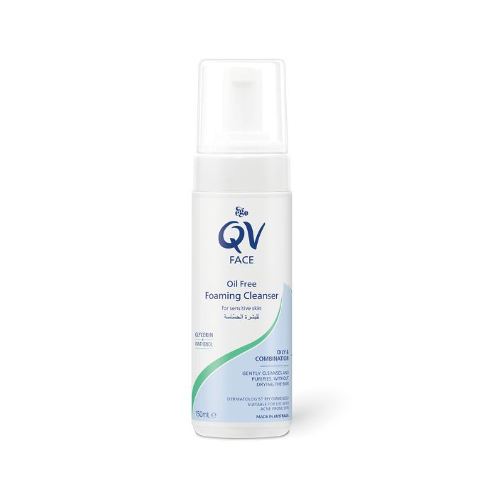 Ego QV Oil-Free Foaming Face Cleanser, Acne and Blemish Control, pH Balanced, Sensitive Skin, 150ml