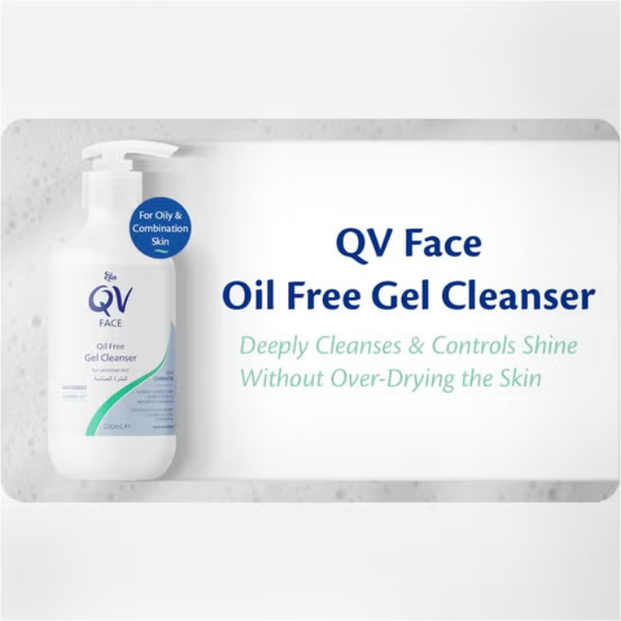 Ego QV Face Oil-Free Gel Cleanser, Non-Comedogenic, Acne-Prone, pH-Balanced and Soothing Formula, 200ml
