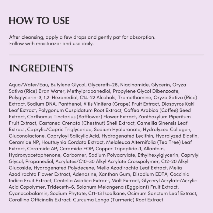 Eqqualberry Purple PDRN Pore Minimizing Serum 30ML