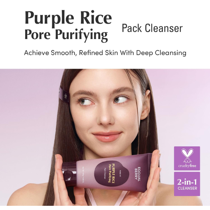 Eqqualberry Purple Rice Pore Purifying Pack Cleanser 130G