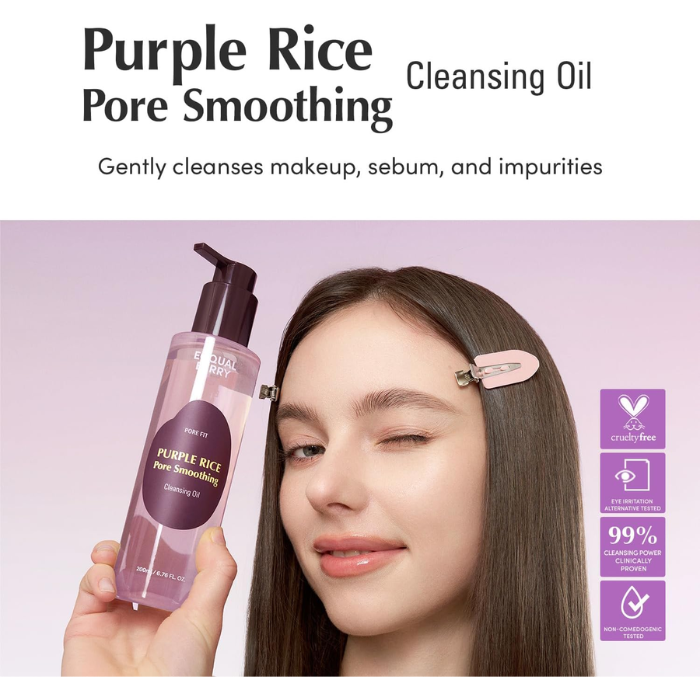 Eqqualberry Purple Rice Pore Smoothing Cleansing Oil 200ML