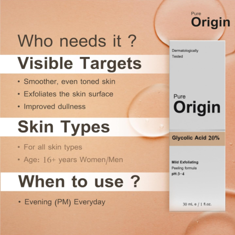 Pure Origin Glycolic Acid 20% Serum 30ml