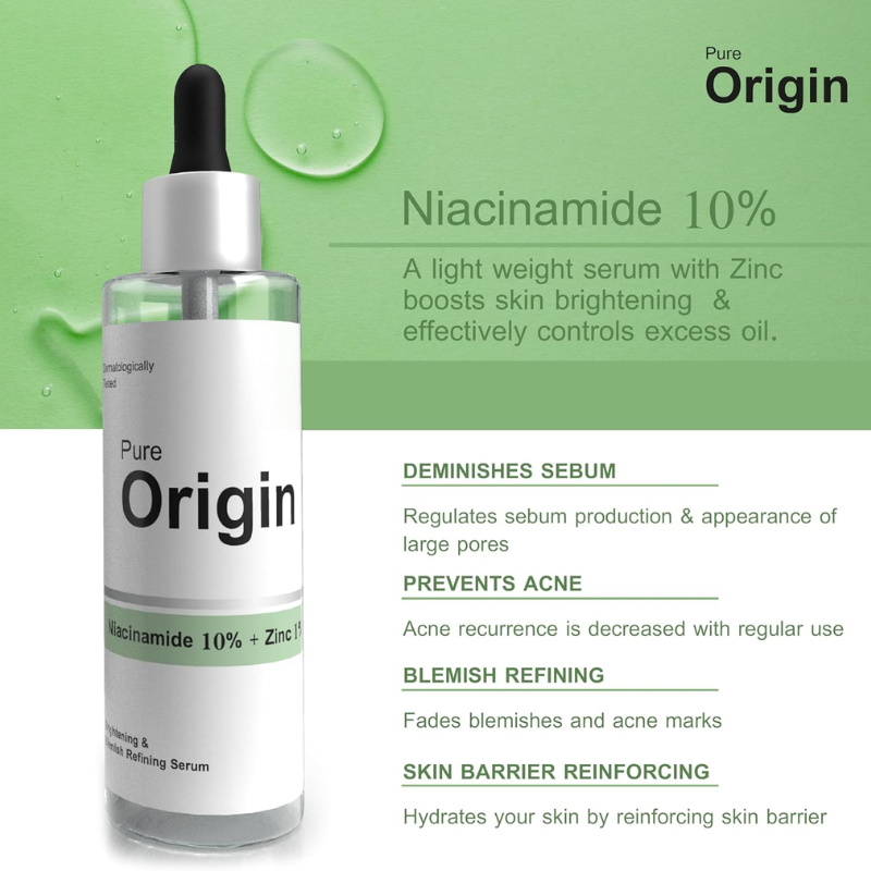 Pure Origin Niacinamide 10% + Zinc 1% Serum 30ml