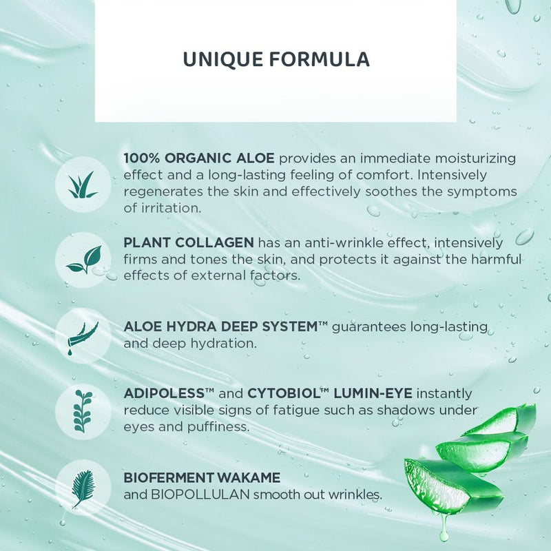 Eveline Organic Aloe+Collagen Moisturizing Roll-On Eye Contour Model 15ml