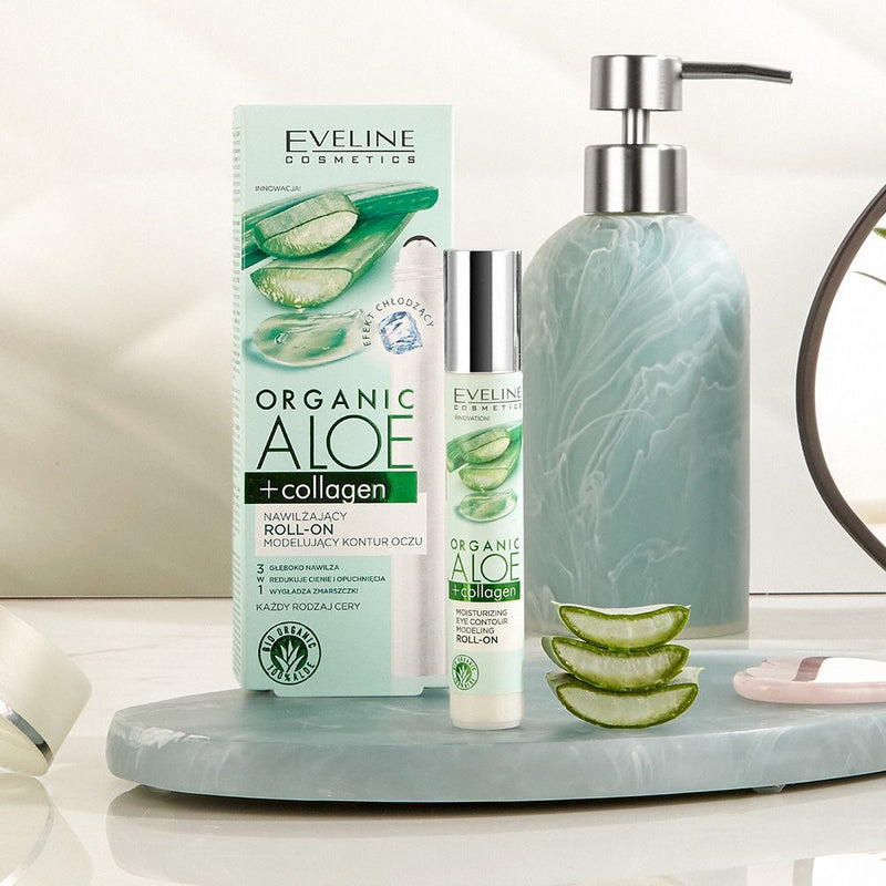 Eveline Organic Aloe+Collagen Moisturizing Roll-On Eye Contour Model 15ml