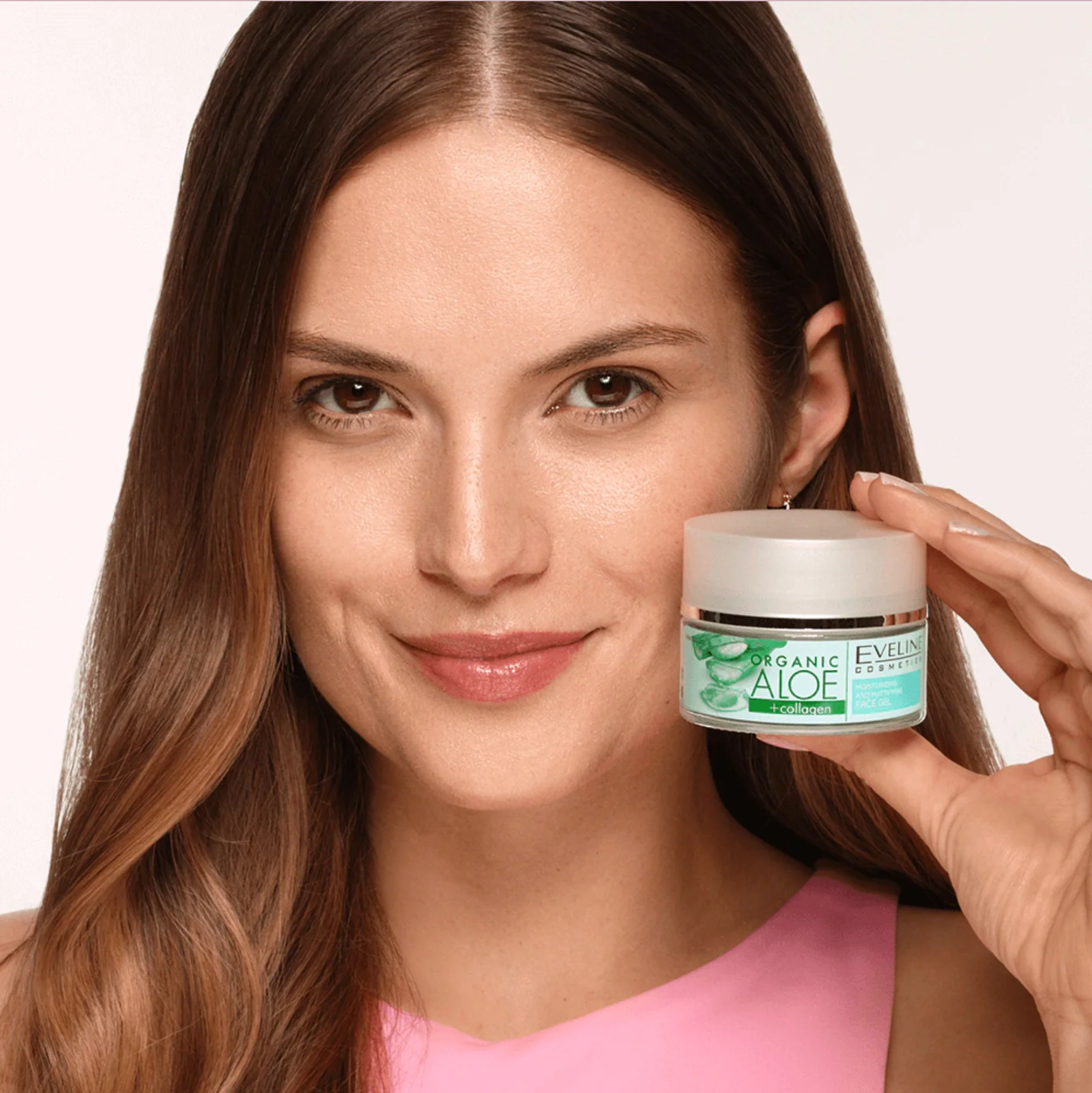 Eveline Organic Aloe + Collagen Moisturizing & Soothing Face Cream-Gel 50ml