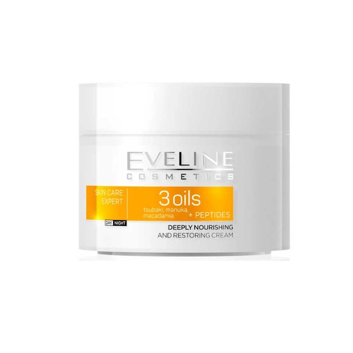 Eveline 3 Oils + Peptides Deeply Nourishing Day & Night Cream 50ml