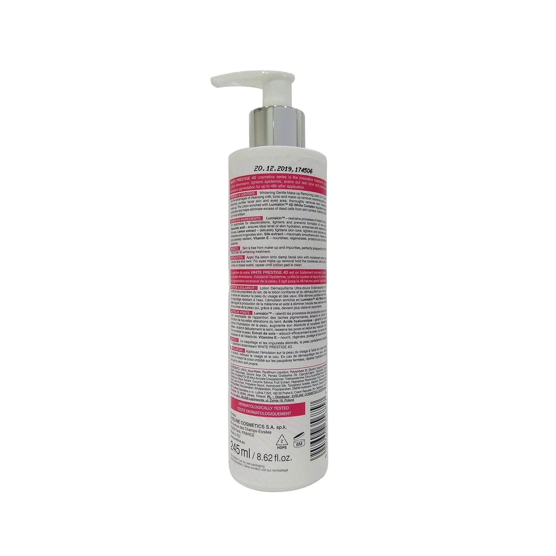 Eveline 4D Whitening Make-up Remover 245ml
