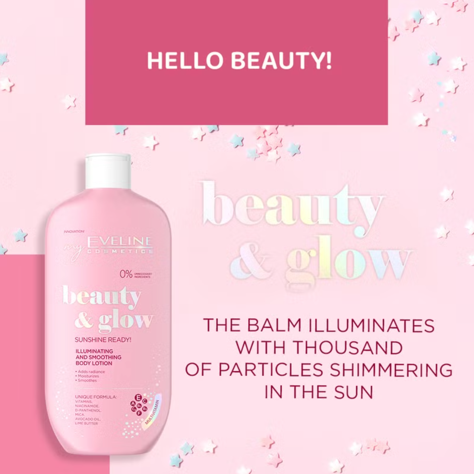 Eveline Beauty & Glow Illuminating and Smoothing Body Lotion 350ML