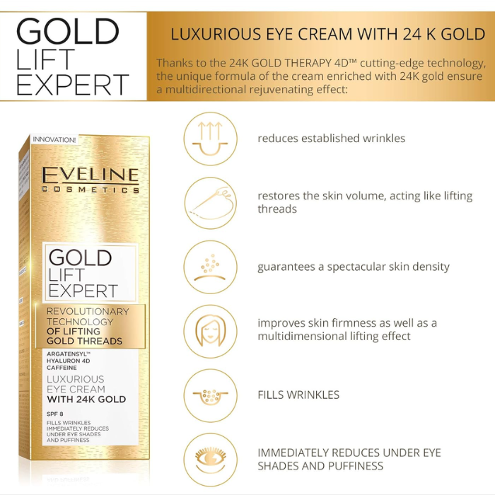 Eveline Gold Lift Expert Eye Cream 15ml