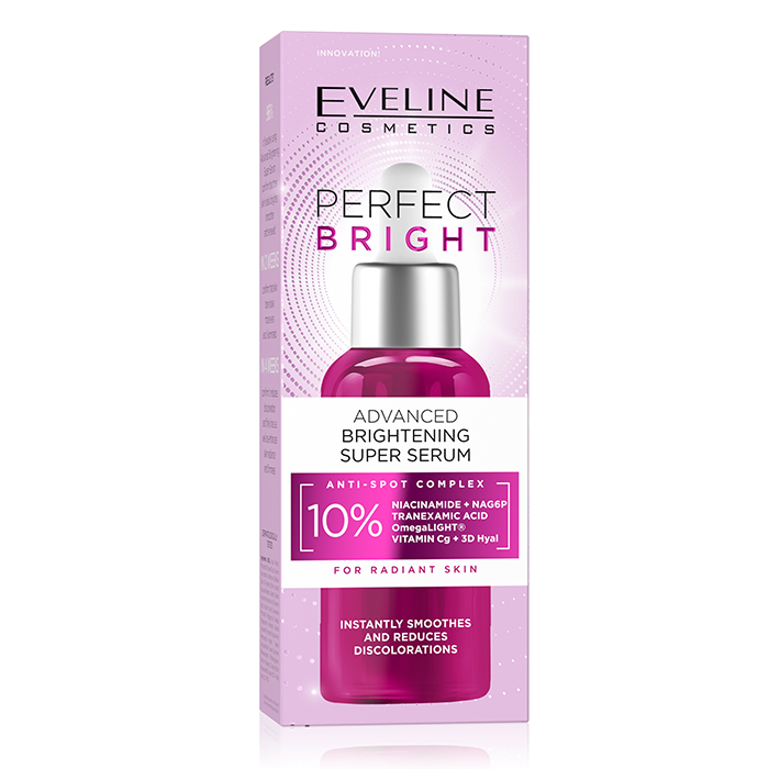 Eveline Perfect Bright Advanced Super Serum Brightening Anti-Discoloration Niacinamide & Vitamin C, 30ml