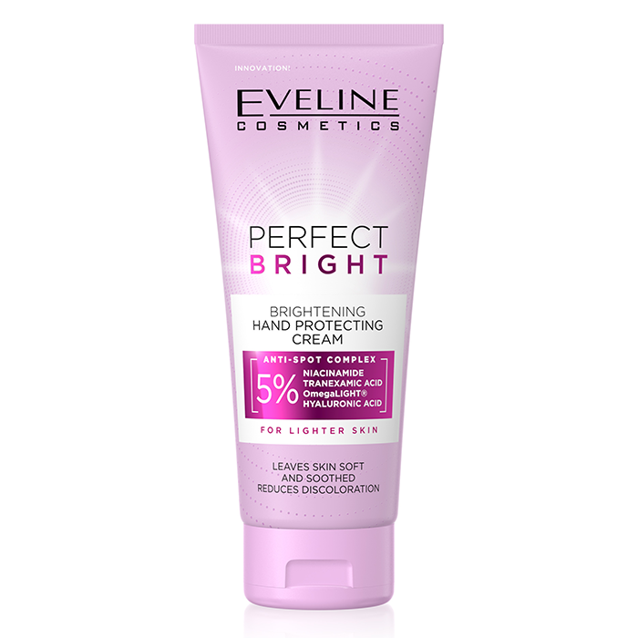 Eveline Perfect Bright Hand Protecting Cream, Brightening Anti-Spot Hydrating Vegan, 100ml