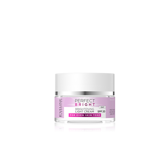 إيفلين بيرفكت برايت لايت كريم نهاري (SPF20) لتفتيح البشرة ومضاد للتصبغات ومرطب نباتي، 50 مل