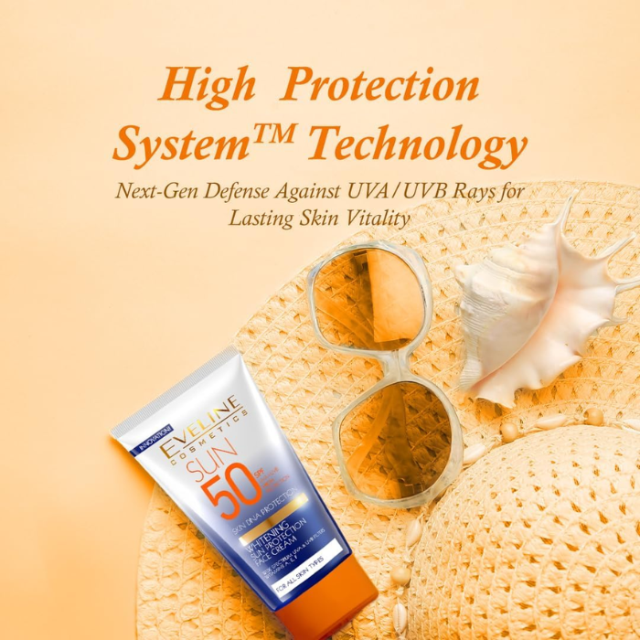 كريم Sun Care لتبييض الوجه بمعامل حماية 50- 50 مل