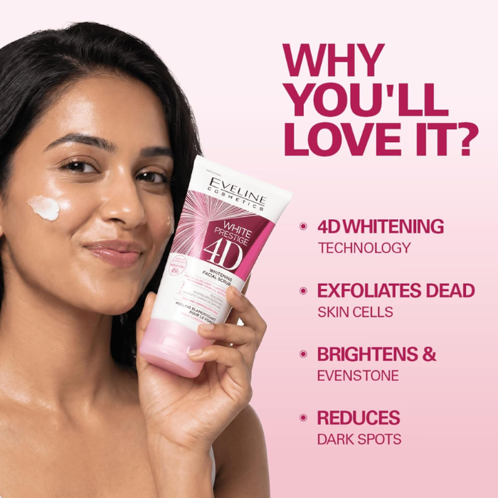 Eveline White Prestige 4D Whitening Facial Scrub 150ml