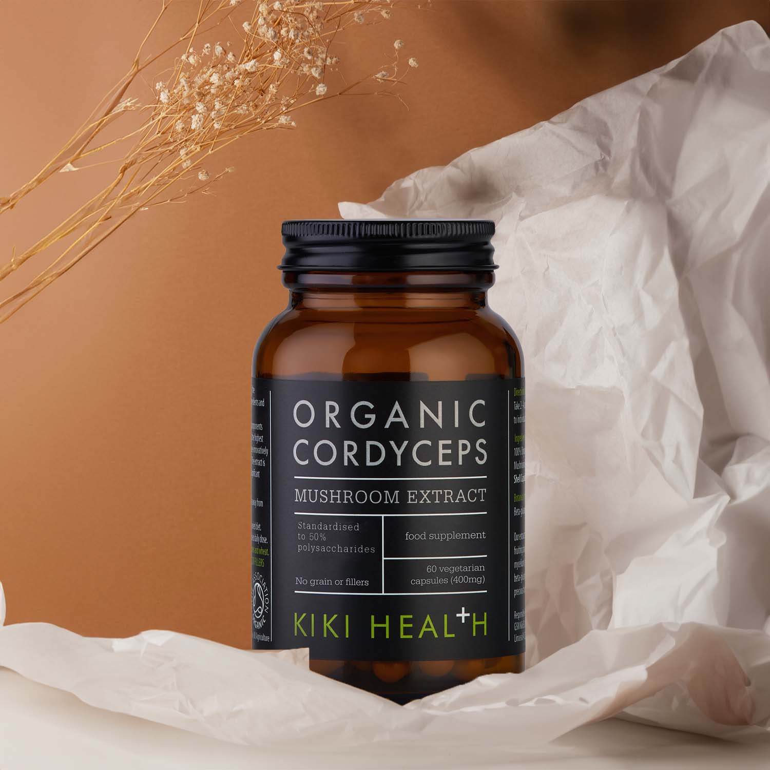 KIKI Health Organic Cordyceps Vegetarian Capsules 60's