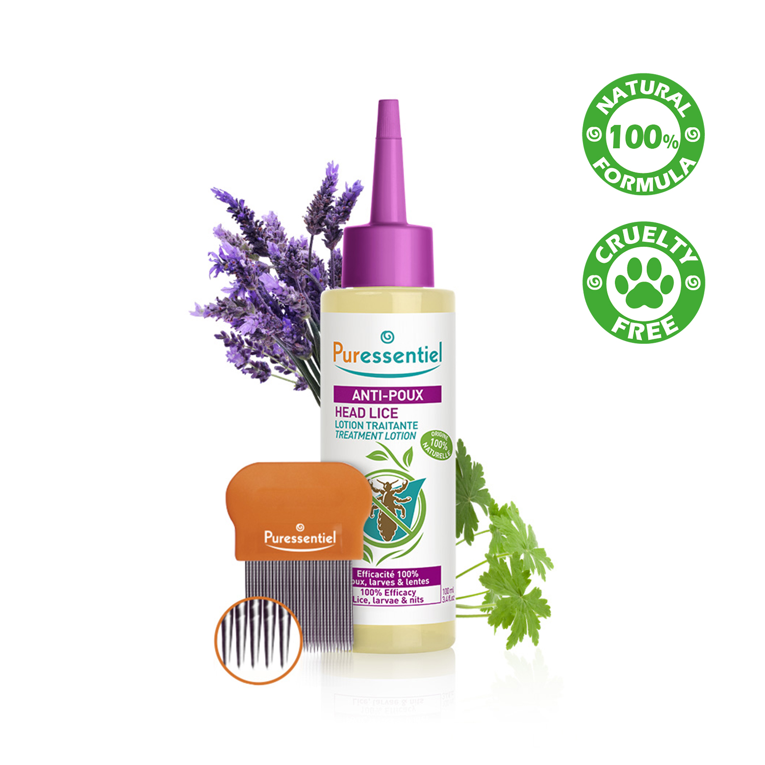 Puressentiel Anti-Lice Lotion + Comb 100ml
