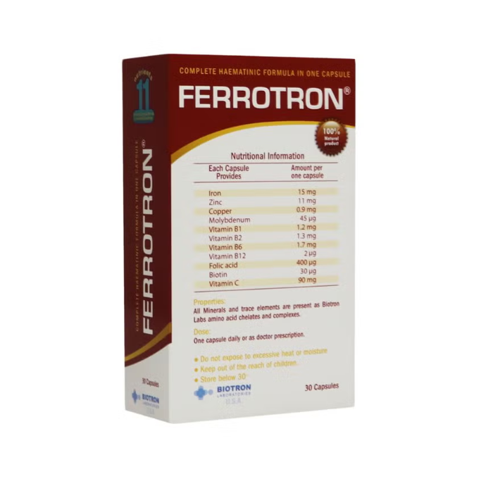 Ferrotron Capsules 30's