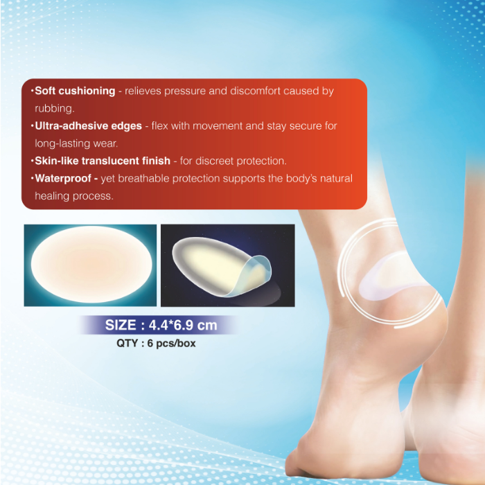 First Aid Hydrocure Multiple Blister Plasters Hydrocolloid Waterproof Protection, 5 Pieces