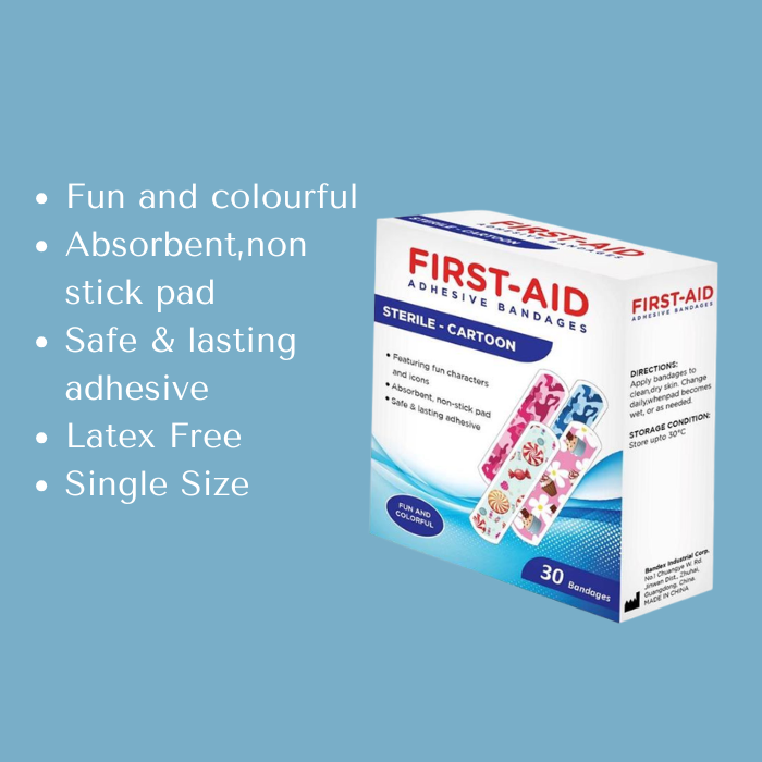 First Aid Sterile Bandages -Kids 30'S -19mm X 76mm