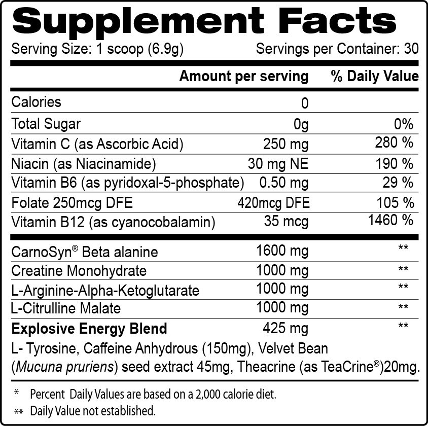 Fitness Bull Pump Pre-Workout Green Apple 225g
