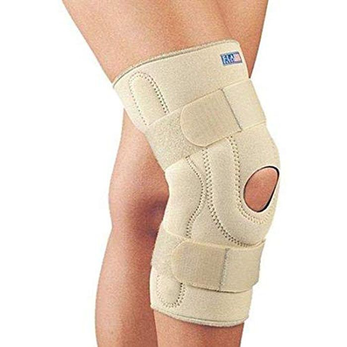 FLA Neoprene Stabilizing Knee Brace Composite Hinges-Beige-Medium