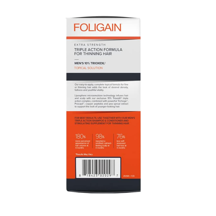 Foligain Triple Action Complete Formula for Thinning Hair for Men 10% Trioxidil 59ml