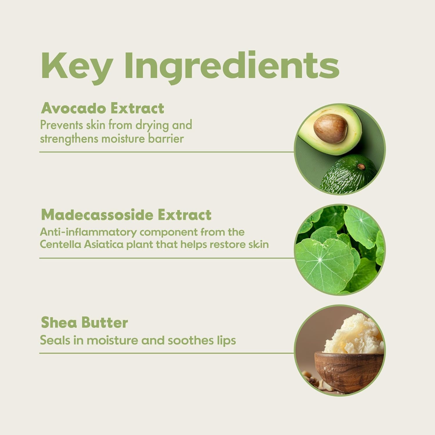 Frudia Avocado Cica Relief Balm, Calming, Repairing and Deep Moisture Treatment for Sensitive Lips, 10ml