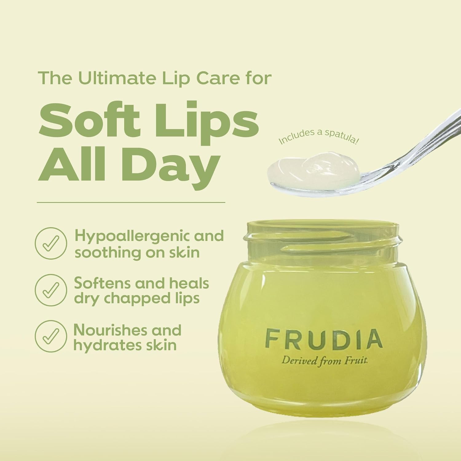 Frudia Avocado Cica Relief Balm, Calming, Repairing and Deep Moisture Treatment for Sensitive Lips, 10ml