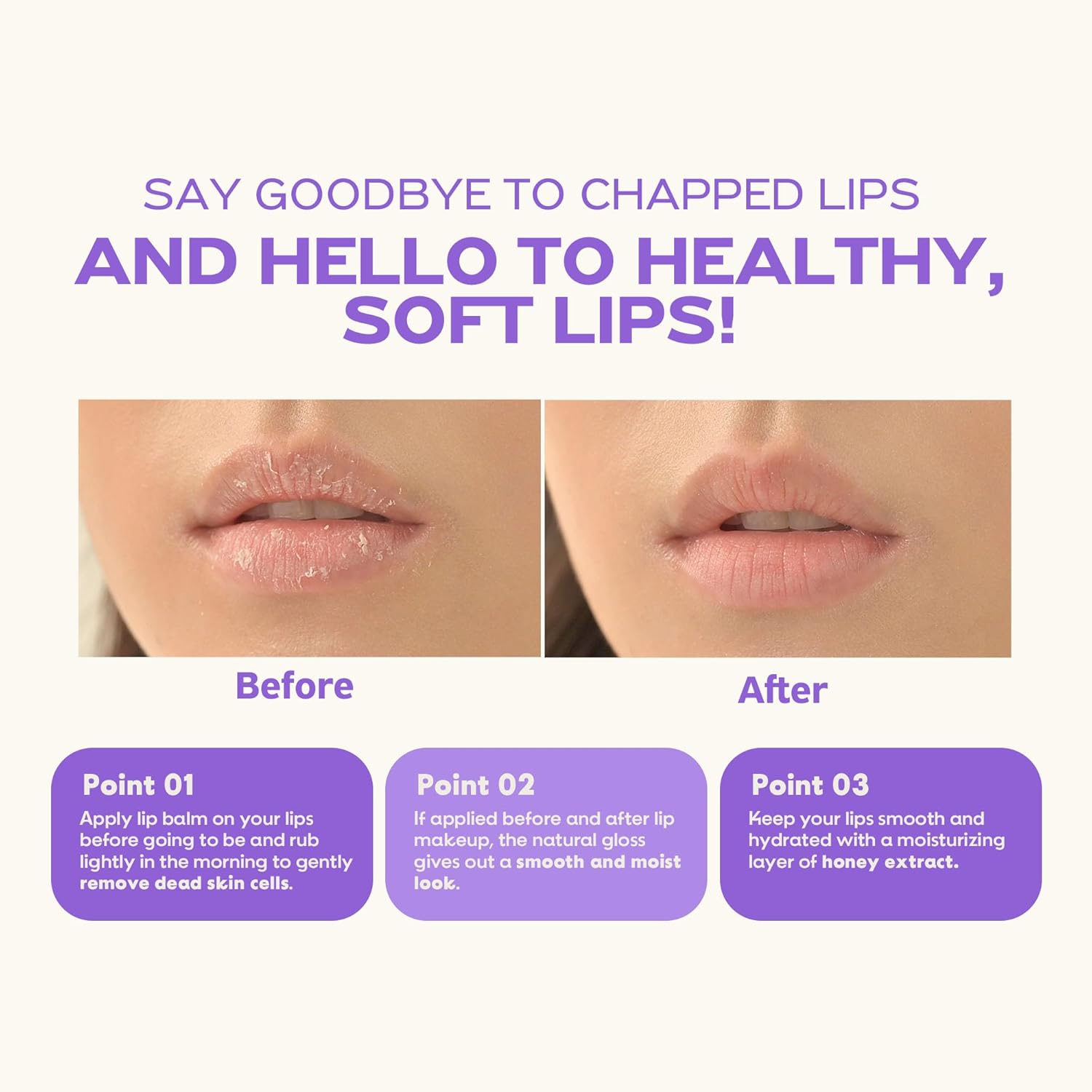 Frudia Blueberry Hydrating Honey Lip Balm, Deep Moisture, Exfoliating, Plumping Care, 10ml