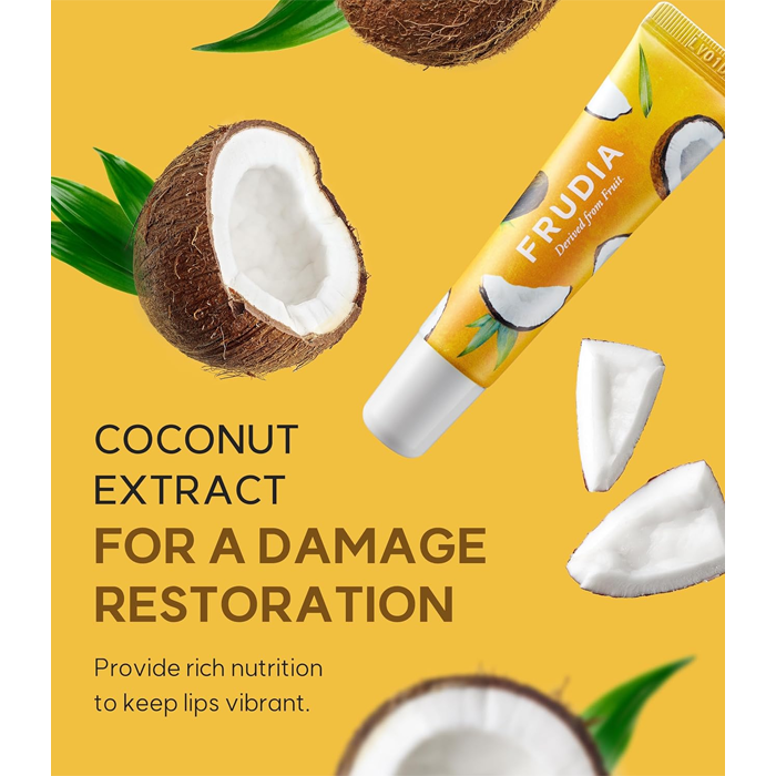 Frudia Coconut Honey Salve Cream, Ultra-Rich Healing Treatment for Dry, Cracked, Damaged Lips, 10g