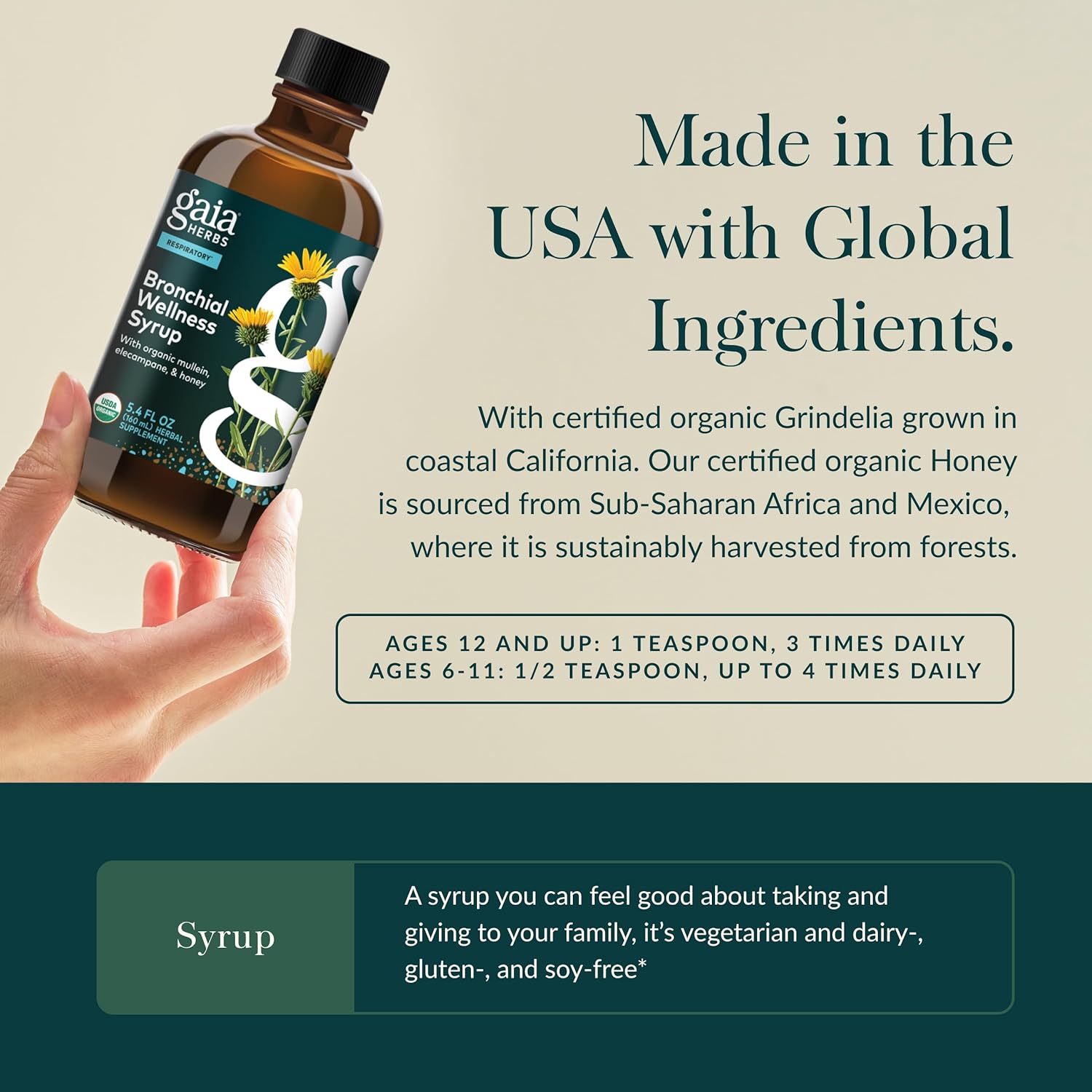 Gaia Herbs Bronchial Wellness Herbal Syrup 5.4 Oz