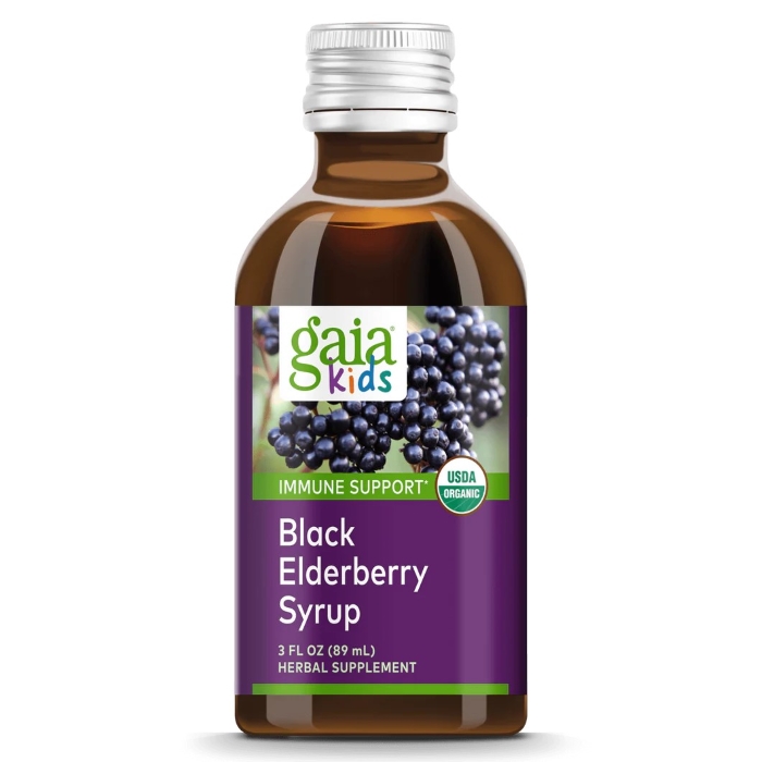 Gaia Herbs Kids Black Elderberry Syrup 3 Oz