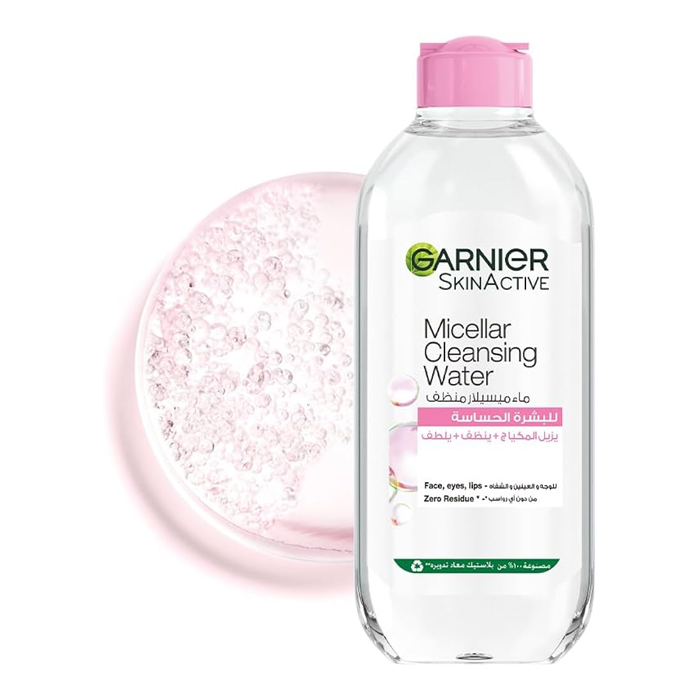 Garnier SkinActive Micellar Cleansing Water 400ml + Micellar with Vitamin C Cleansing Water, 100ml