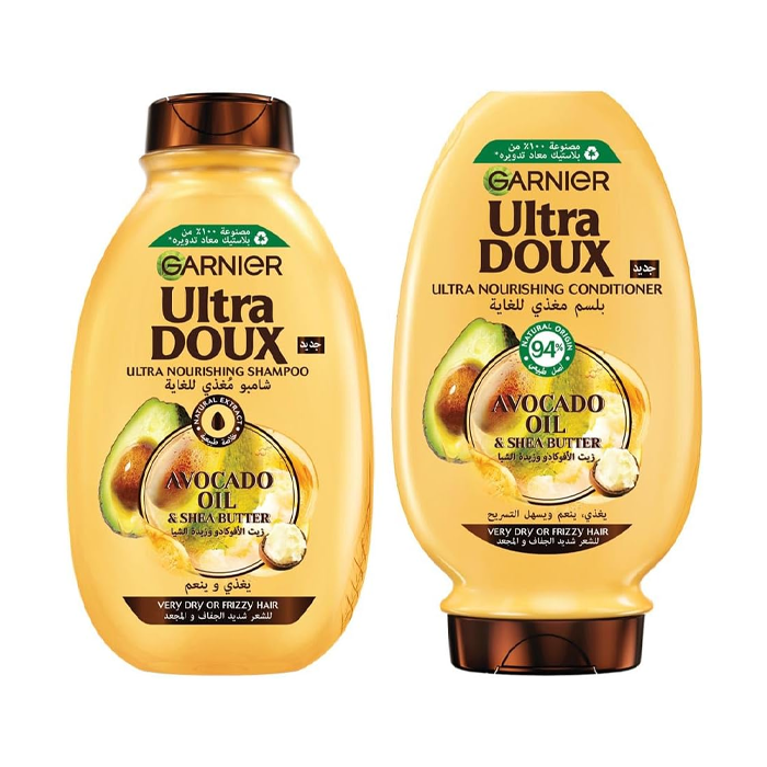 Garnier Ultra Doux Avocado Oil & Shea Butter Nourishing Shampoo 400ml + Conditioner 360ml