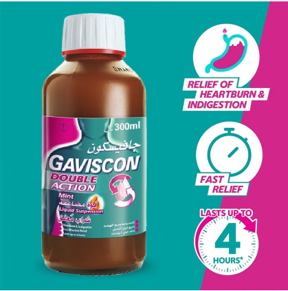 Gaviscon Double Action Mint Liquid Suspension 300ml