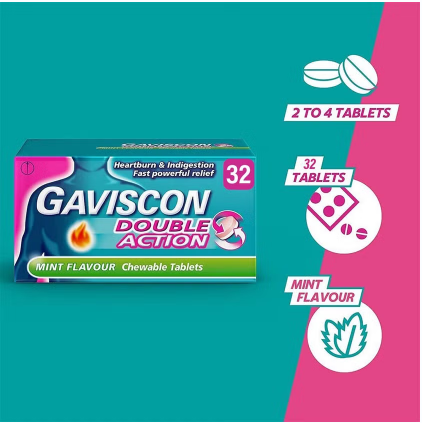 Gaviscon Double Action Mint Tablet 32s