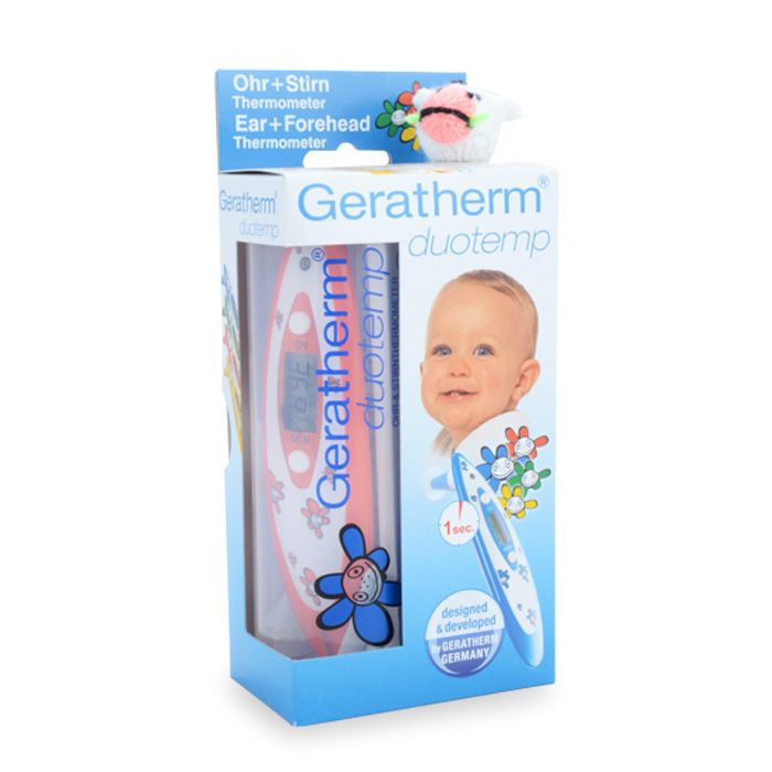 Geratherm Duo Temp Ear Forehead Thermometer Orange
