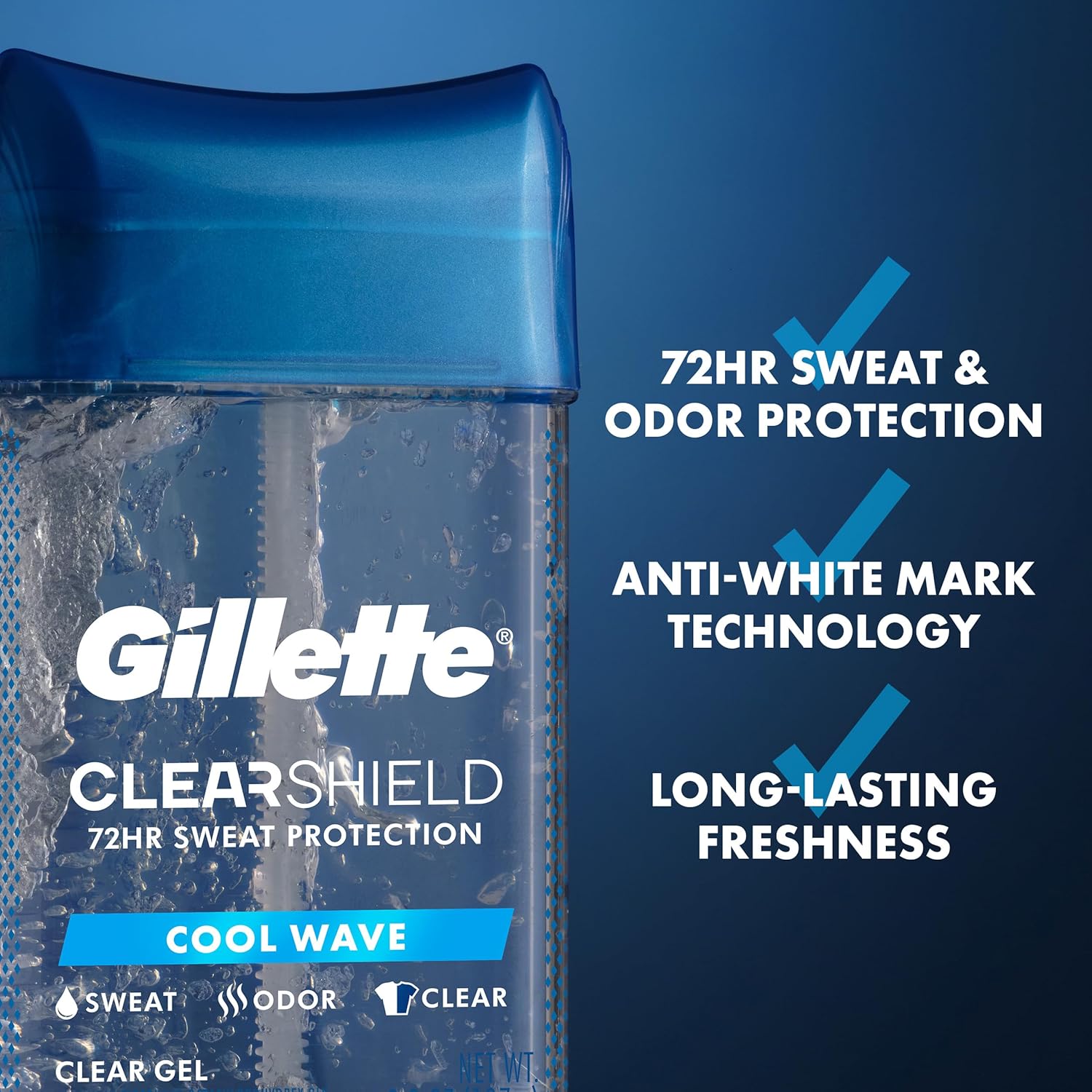 Gillette Anti Perspirant Stick Clear Gel Cool Water 70ml