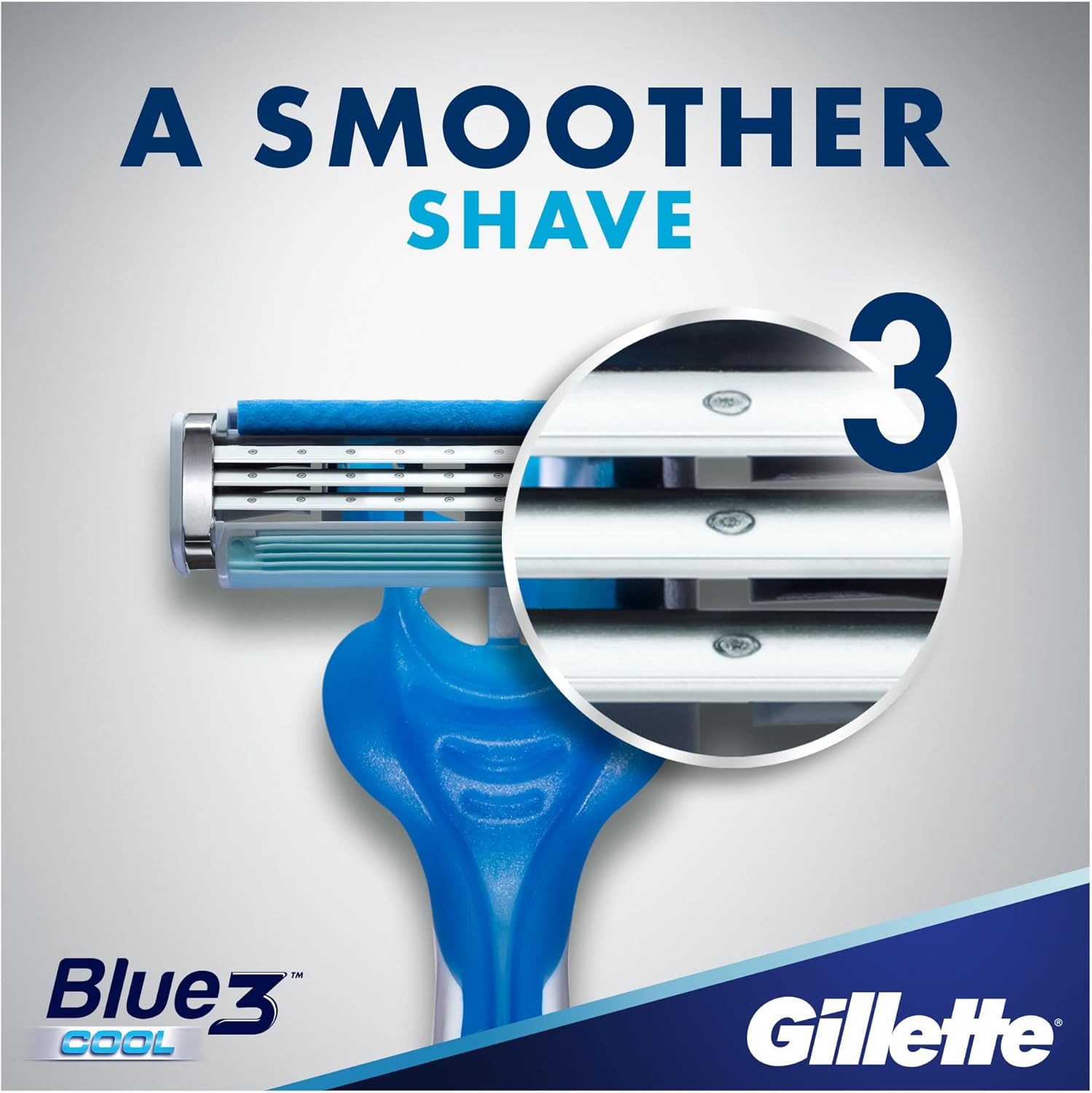 Gillette Blue3 Cool Disposable Razor 6+2 Free