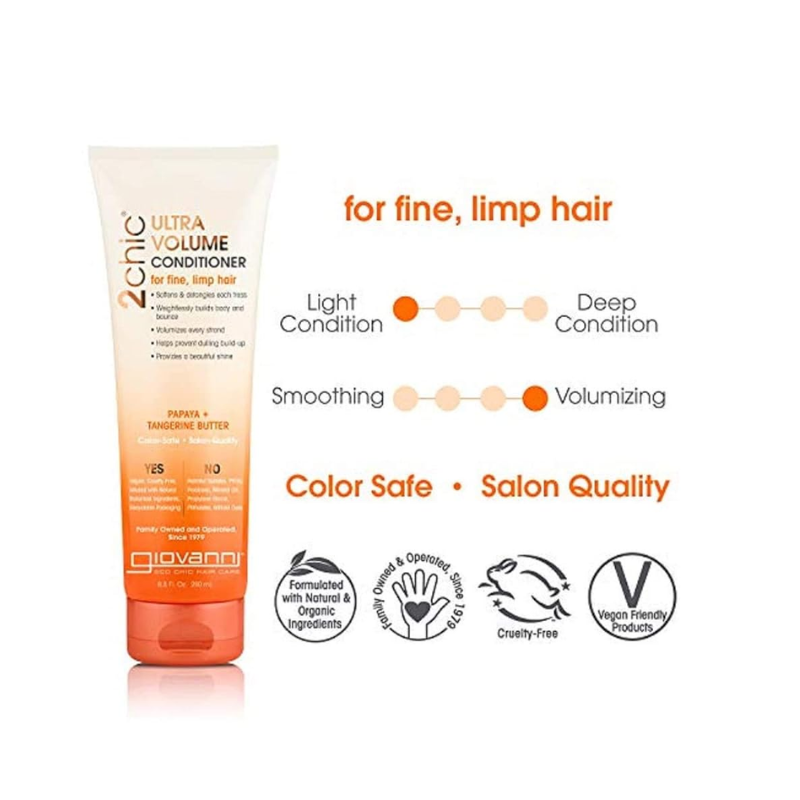 Giovanni 2Chic Tangerine & Papaya Ultra-Volume Conditioner 1.5 oz
