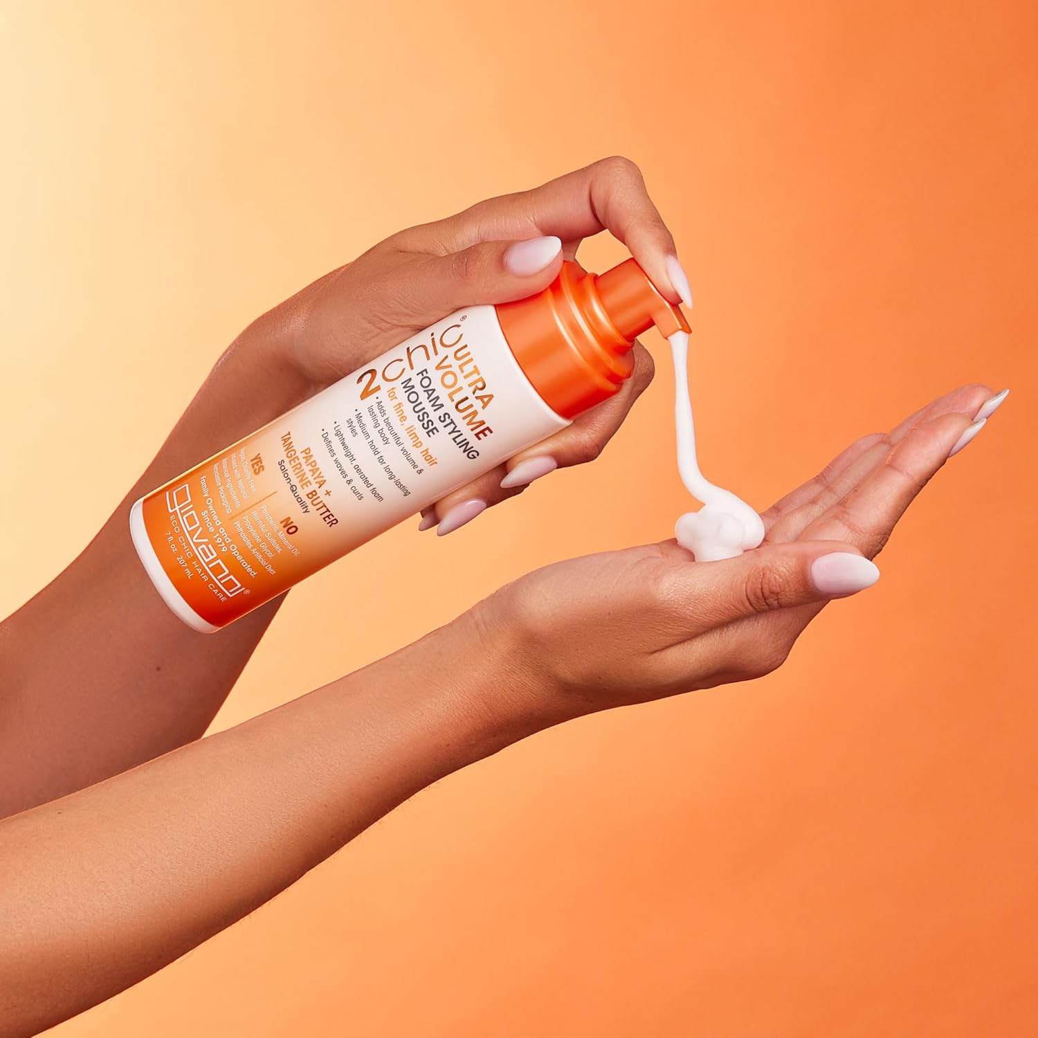 Giovanni 2Chic Tangerine & Papaya Ultra-Volume Foam Styling Mousse