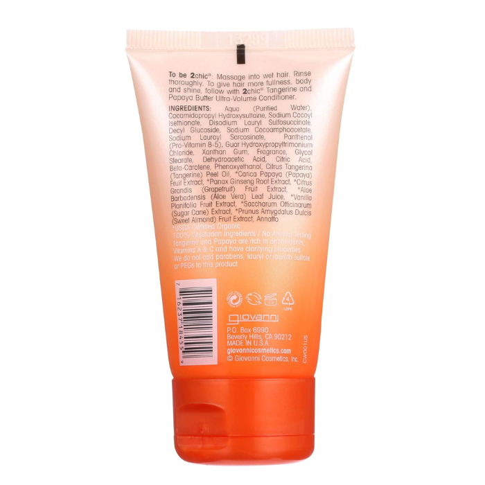 Giovanni 2Chic Tangerine & Papaya Ultra-Volume Shampoo 1.5 Oz Travel