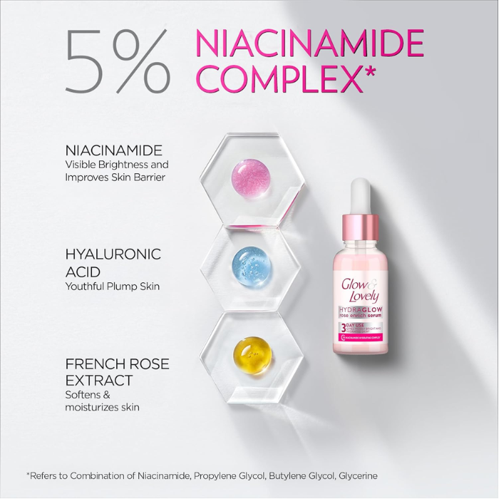 Glow & Lovely Hydraglow Rose Enrich Serum 30g