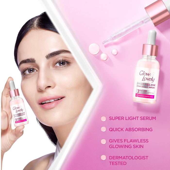 Glow & Lovely Hydraglow Rose Enrich Serum 30g