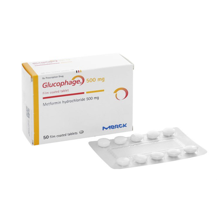 Glucophage 500mg, 50 Tablets