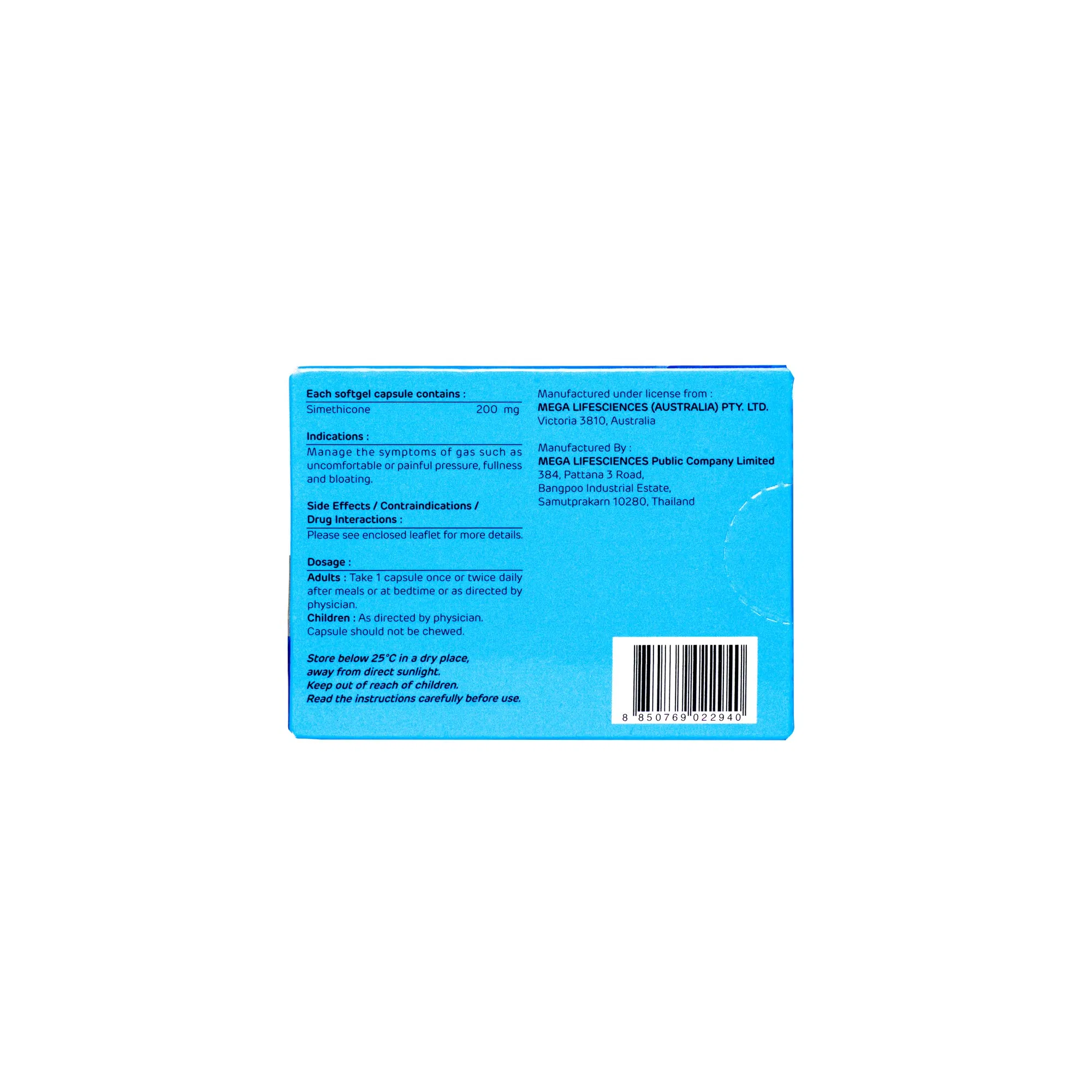 Gogaz 200mg Soft Gel Capsules 30's